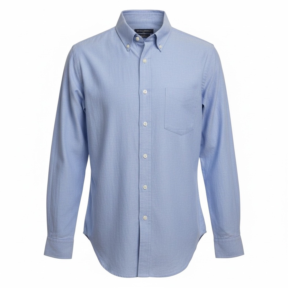 Banana Republic Mens XL Linen Cotton Shirt Blue Button Down Coastal Preppy